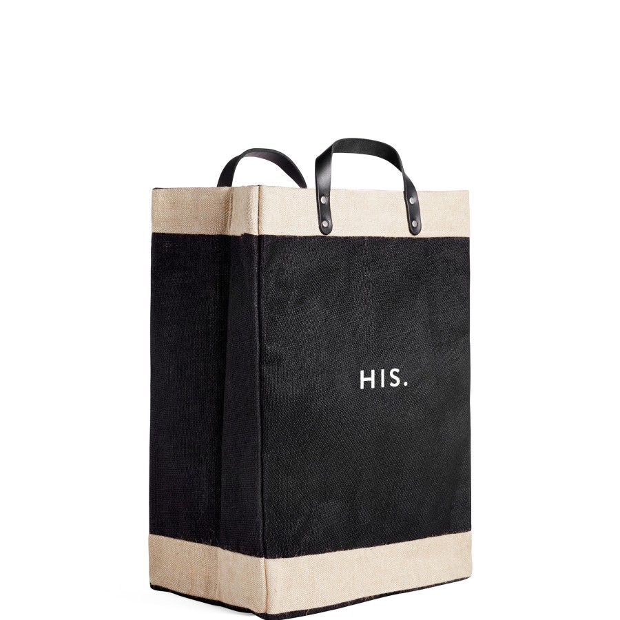 Large | WeProduce Market Bag In Black With "His."