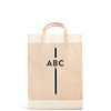 Large | WeProduce Market Bag In Natural With Black Monogram