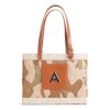 Small | WeProduce Petite Market Bag In Safari With Adjustable Handle "Alphabet Collection"