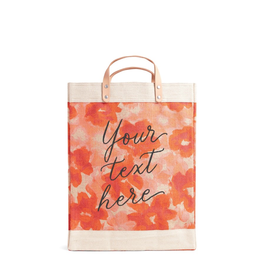 Large | Kylie Yoshida Market Bag In Bloom By Liesel Plambeck With Calligraphy