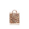 Large | James Cardenas Market Bag In Cheetah With Embroidery