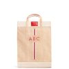 Large | WeProduce Market Bag In Natural With Red Monogram