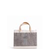 Small | WeProduce Petite Market Bag In Chambray With Monogram