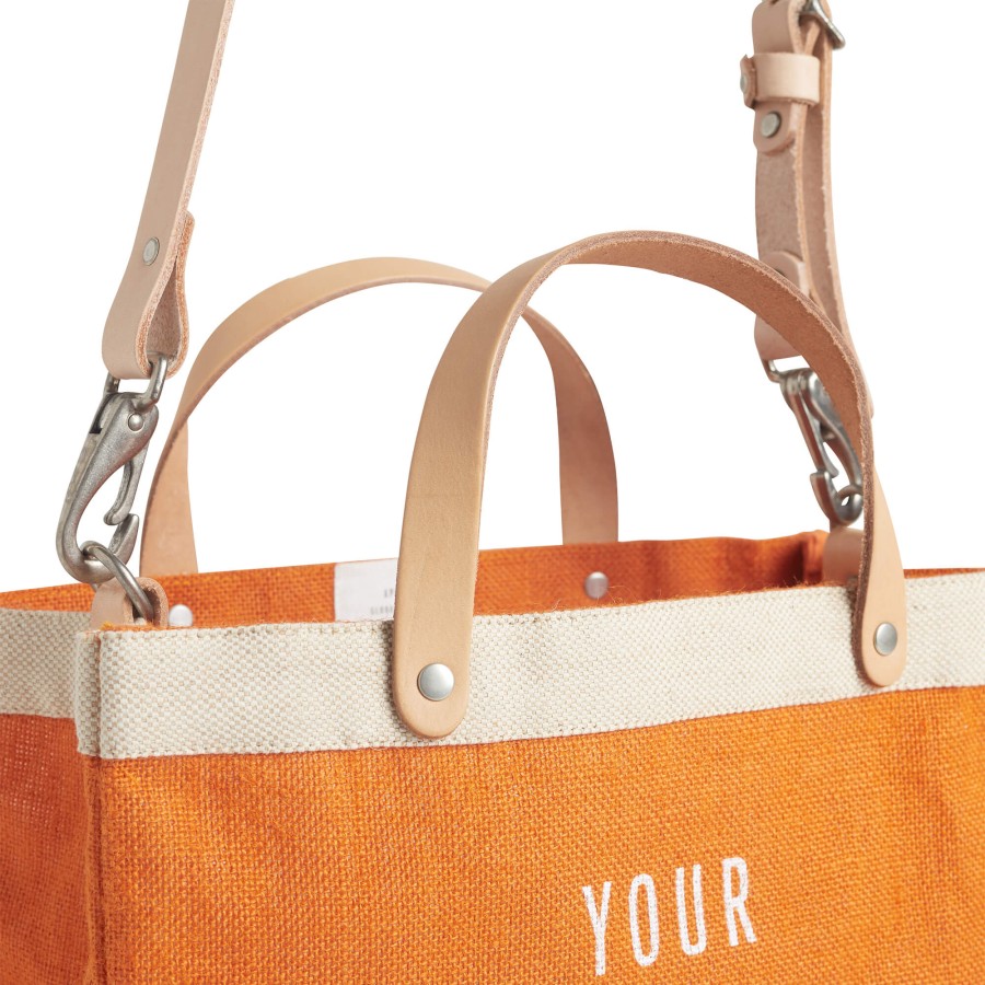 Small | WeProduce Petite Market Bag In Citrus With Strap