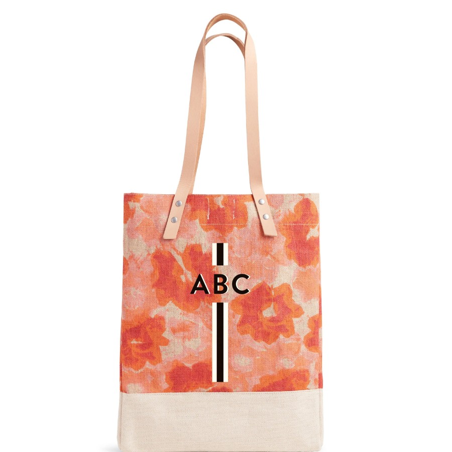 Medium | WeProduce Wine Tote In Bloom By Liesel Plambeck With Monogram