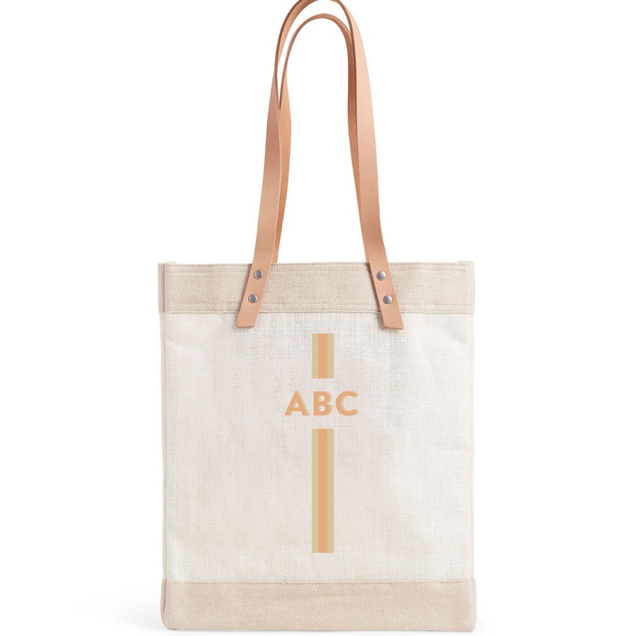 Medium | WeProduce Market Tote In White With Monogram