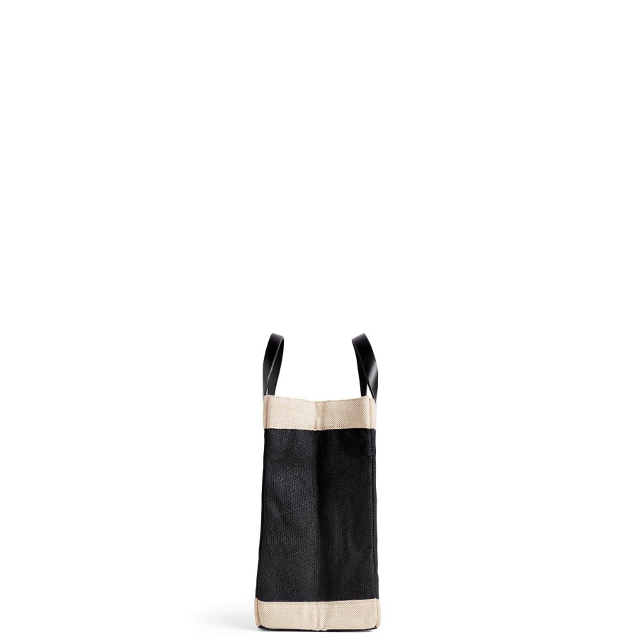 Small | WeProduce Petite Market Bag In Black With "Errands"