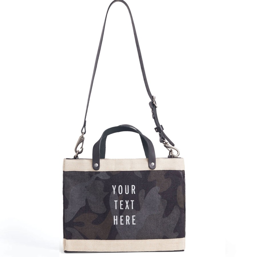 Small | WeProduce Petite Market Bag In Shadow Safari With Black Strap