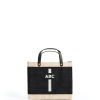 Small | WeProduce Petite Market Bag In Black With Monogram