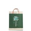 Large | WeProduce Market Bag In Field Green Palm Tree By Amy Logsdon