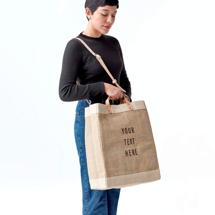 Large | WeProduce Market Bag In Natural With Strap