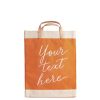 Large | Kylie Yoshida Market Bag In Citrus With Calligraphy