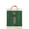 Large | WeProduce Market Bag In Field Green With Black Monogram