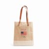 Medium | WeProduce Wine Tote In Natural For Team Usa "Red, White, And Blue"