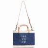 Small | WeProduce Petite Market Bag In Navy With Strap