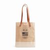 Medium | WeProduce Wine Tote In Natural For Team Usa "Black And White"