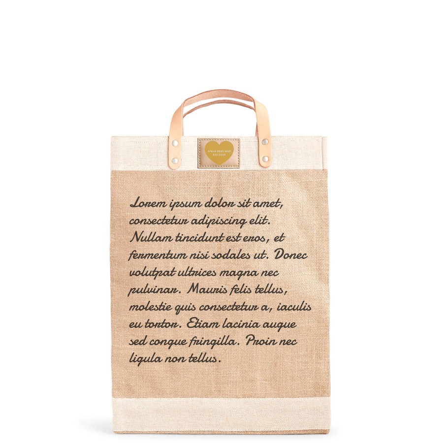 Large | WeProduce Market Bag In Natural With Love Note