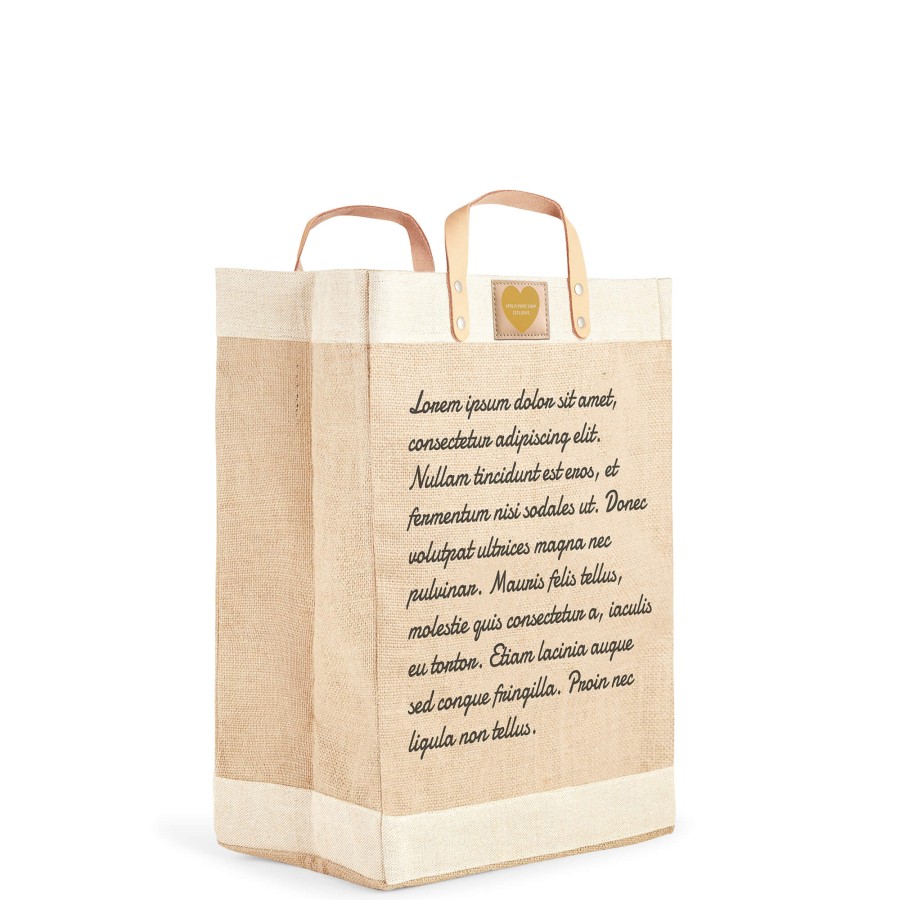 Large | WeProduce Market Bag In Natural With Love Note