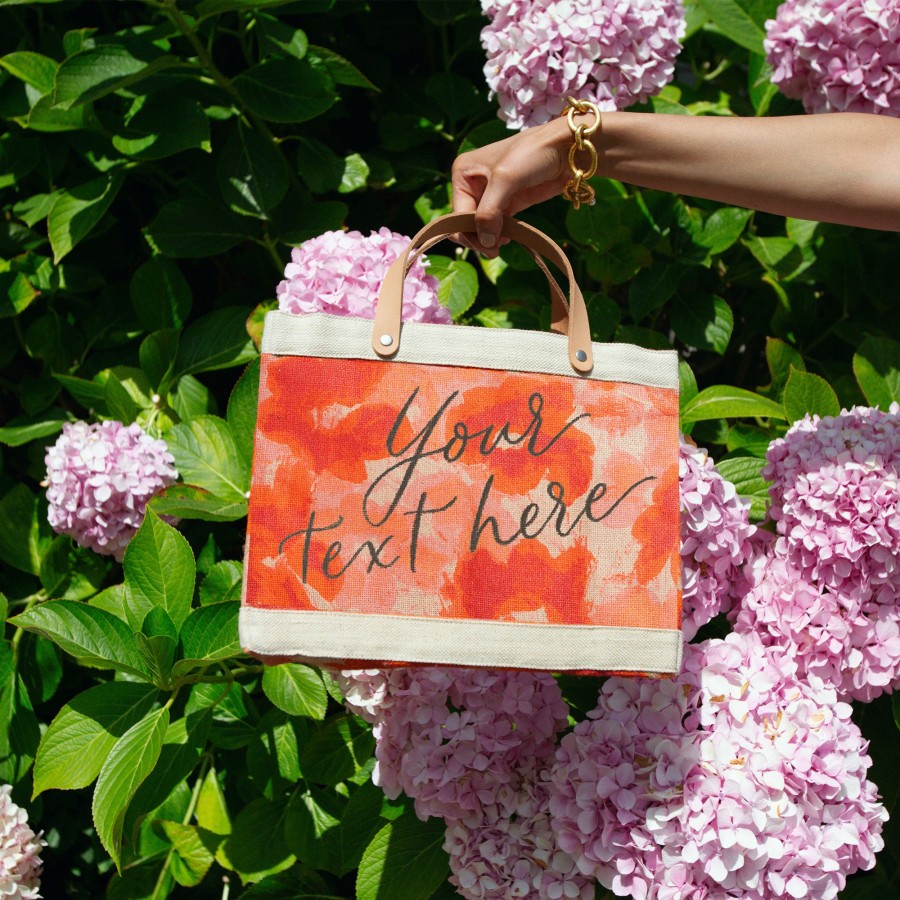 Small | Kylie Yoshida Petite Market Bag In Bloom By Liesel Plambeck With Calligraphy