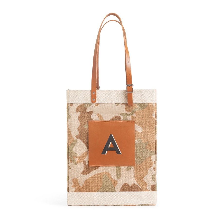 Large | WeProduce Market Bag In Safari With Adjustable Handle "Alphabet Collection"