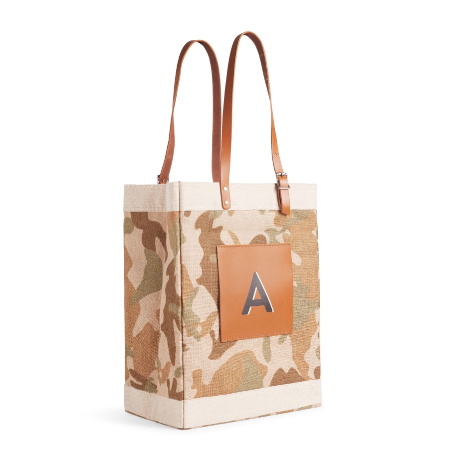 Large | WeProduce Market Bag In Safari With Adjustable Handle "Alphabet Collection"