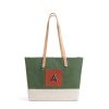 Medium | WeProduce Shoulder Market Bag In Field Green "Alphabet Collection"