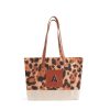 Medium | WeProduce Shoulder Market Bag In Cheetah "Alphabet Collection"