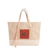 Medium | WeProduce Shoulder Market Bag In Natural "Alphabet Collection"