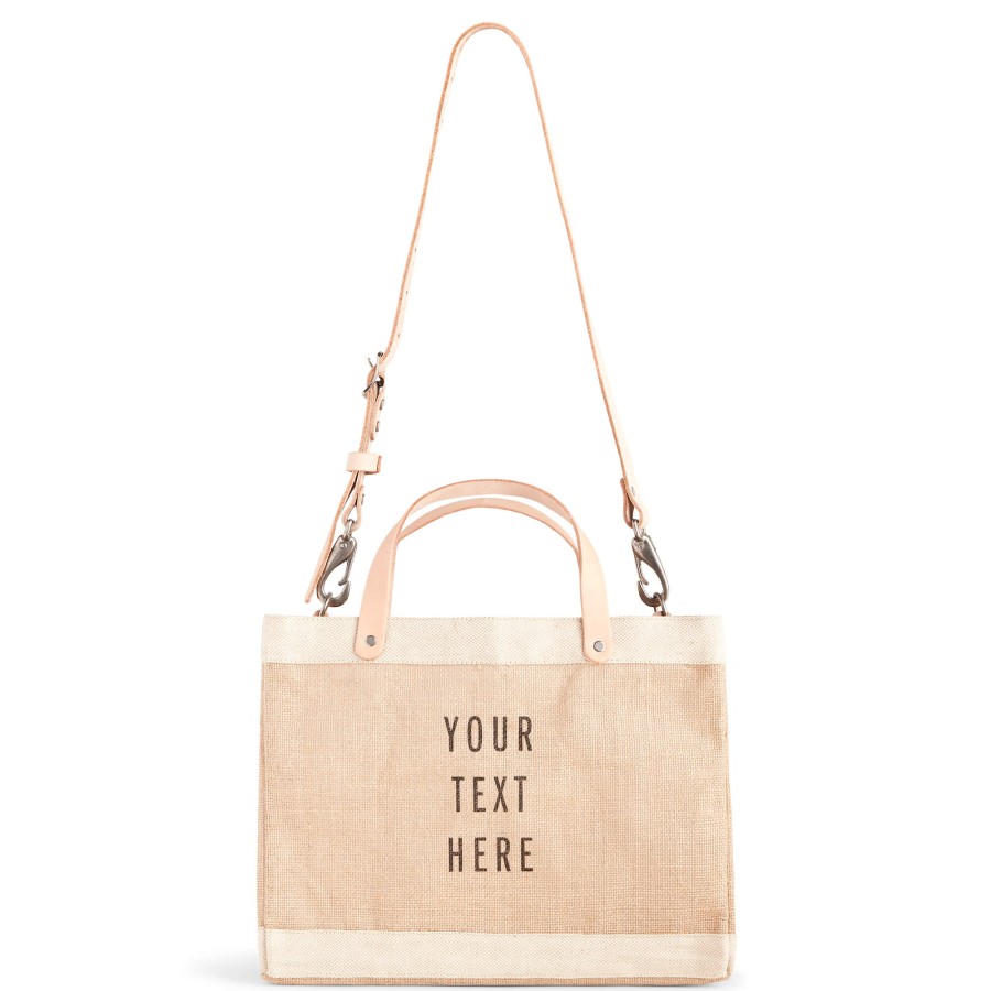 Small | WeProduce Petite Market Bag In Natural With Strap