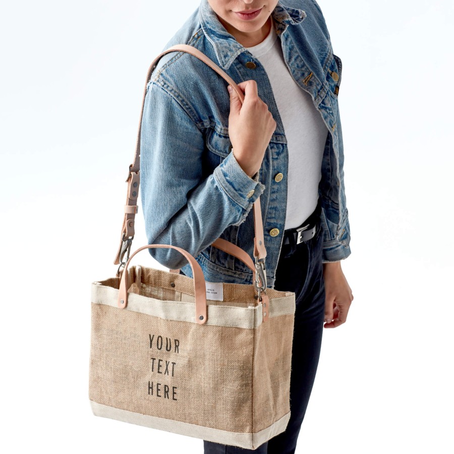 Small | WeProduce Petite Market Bag In Natural With Strap