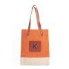 Medium | WeProduce Wine Tote In Citrus "Alphabet Collection"