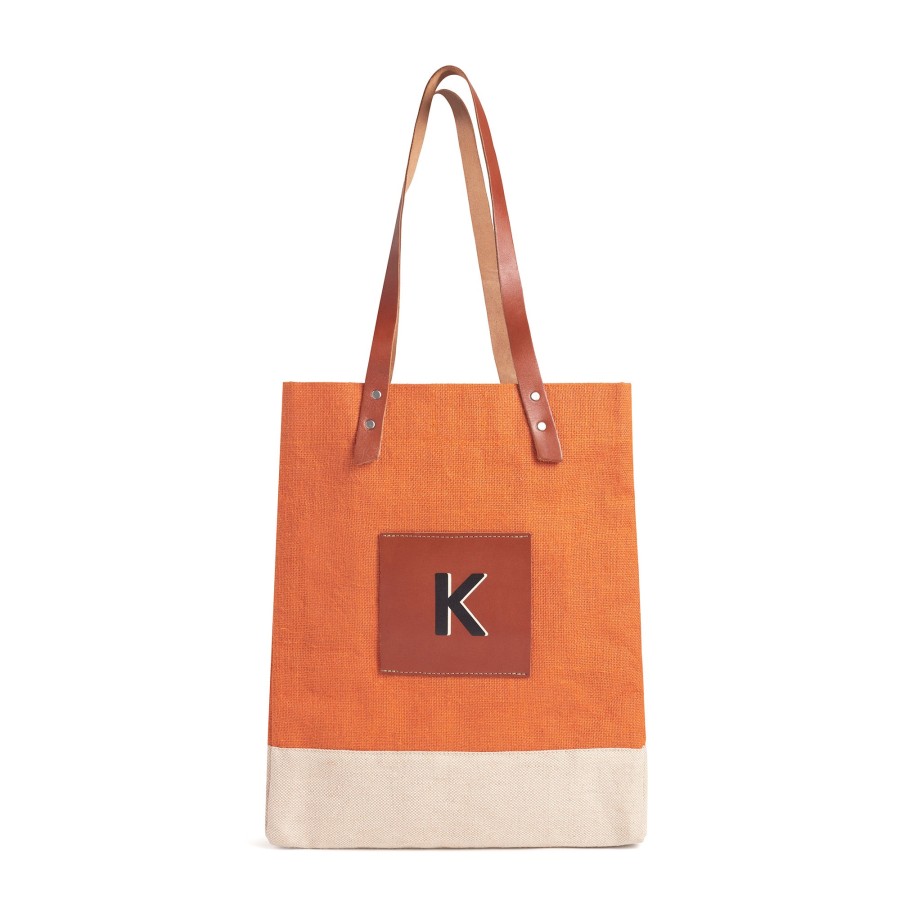 Medium | WeProduce Wine Tote In Citrus "Alphabet Collection"