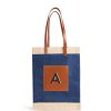 Large | WeProduce Market Bag In Navy With Adjustable Handle "Alphabet Collection"