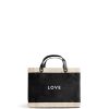 Small | WeProduce Petite Market Bag In Black With "Love"