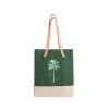 Medium | WeProduce Wine Tote In Field Green Palm Tree By Amy Logsdon