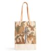 Medium | WeProduce Wine Tote In Safari With Black Monogram