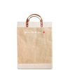 Large | James Cardenas Market Bag In Natural With Embroidery