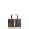 Small | WeProduce Petite Market Bag In Shadow Safari With Monogram