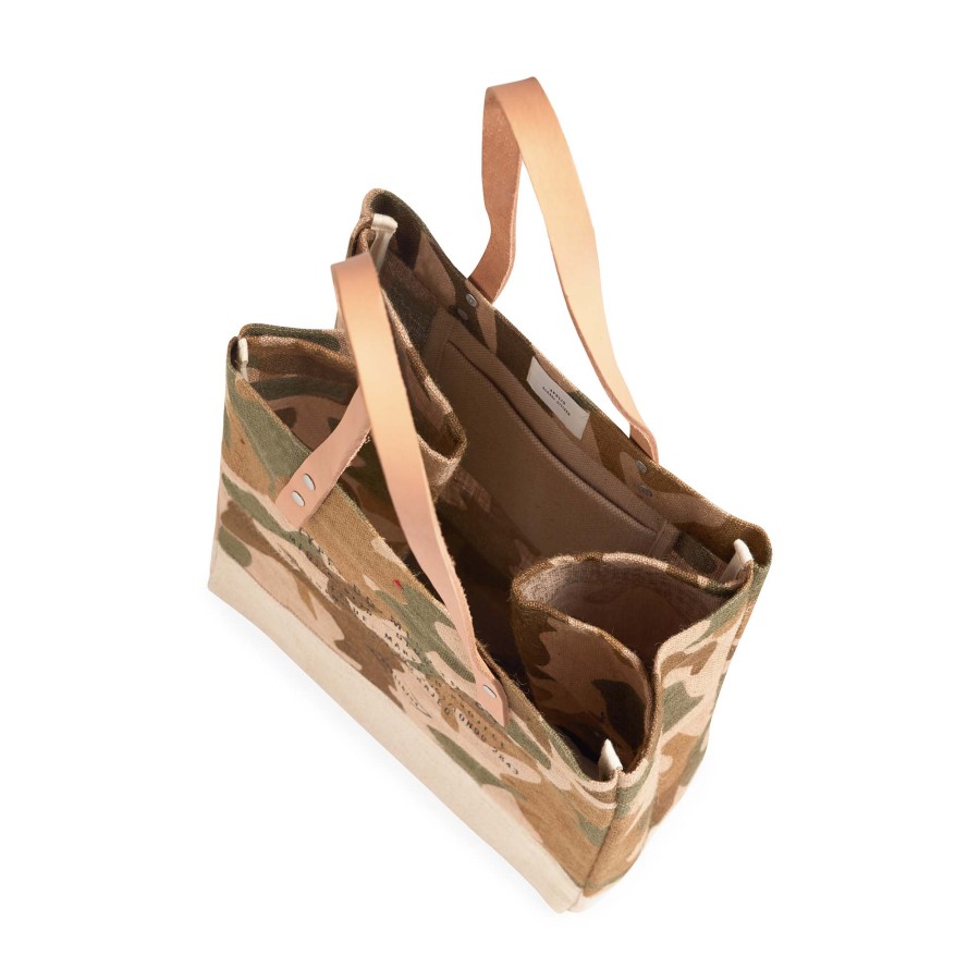 Medium | James Cardenas Wine Tote In Safari With Embroidered Heart