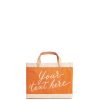 Small | Kylie Yoshida Petite Market Bag In Citrus With Calligraphy