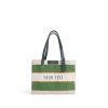 Small | WeProduce Petite Market Bag In Court Green Chenille With Adjustable Handle