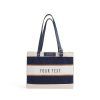 Small | WeProduce Petite Market Bag In Collegiate Blue Chenille With Adjustable Handle