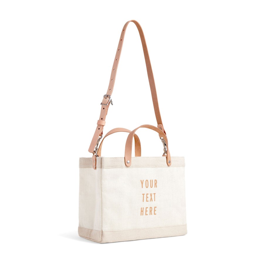 Small | WeProduce Petite Market Bag In White With Strap