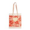 Medium | James Cardenas Market Tote In Bloom By Liesel Plambeck With Natural Embroidered Heart