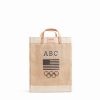 Large | WeProduce Market Bag In Natural For Team Usa "Black And White"