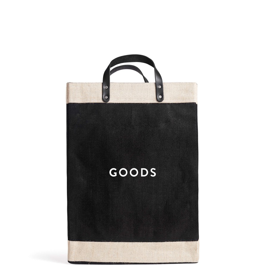 Large | WeProduce Market Bag In Black With "Goods"