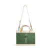 Small | WeProduce Petite Market Bag In Field Green With Strap And Black Monogram