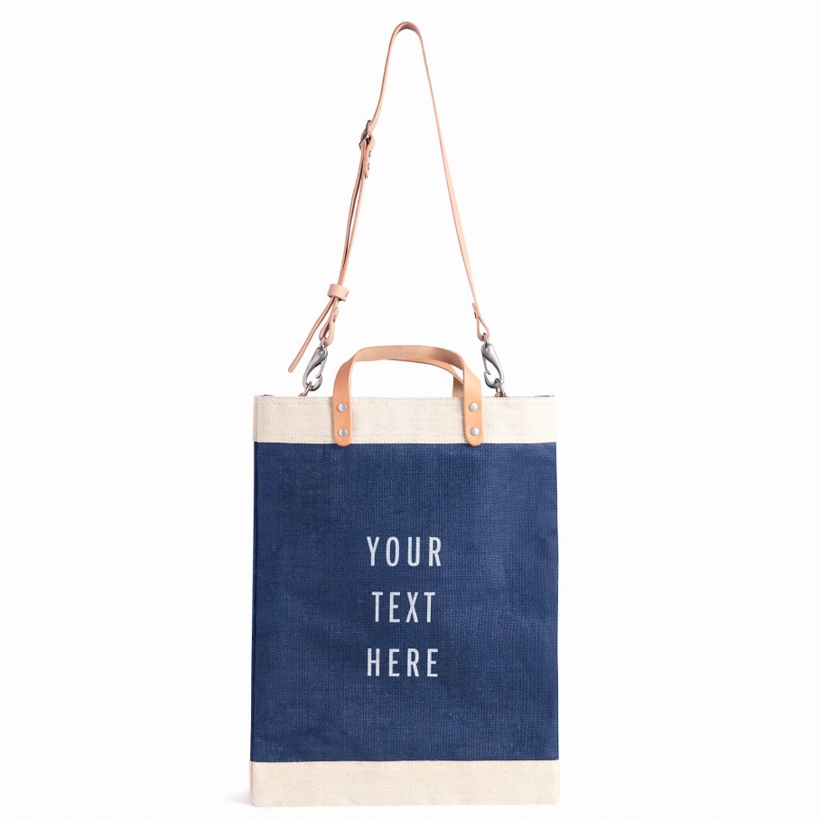 Large | WeProduce Market Bag In Navy With Strap