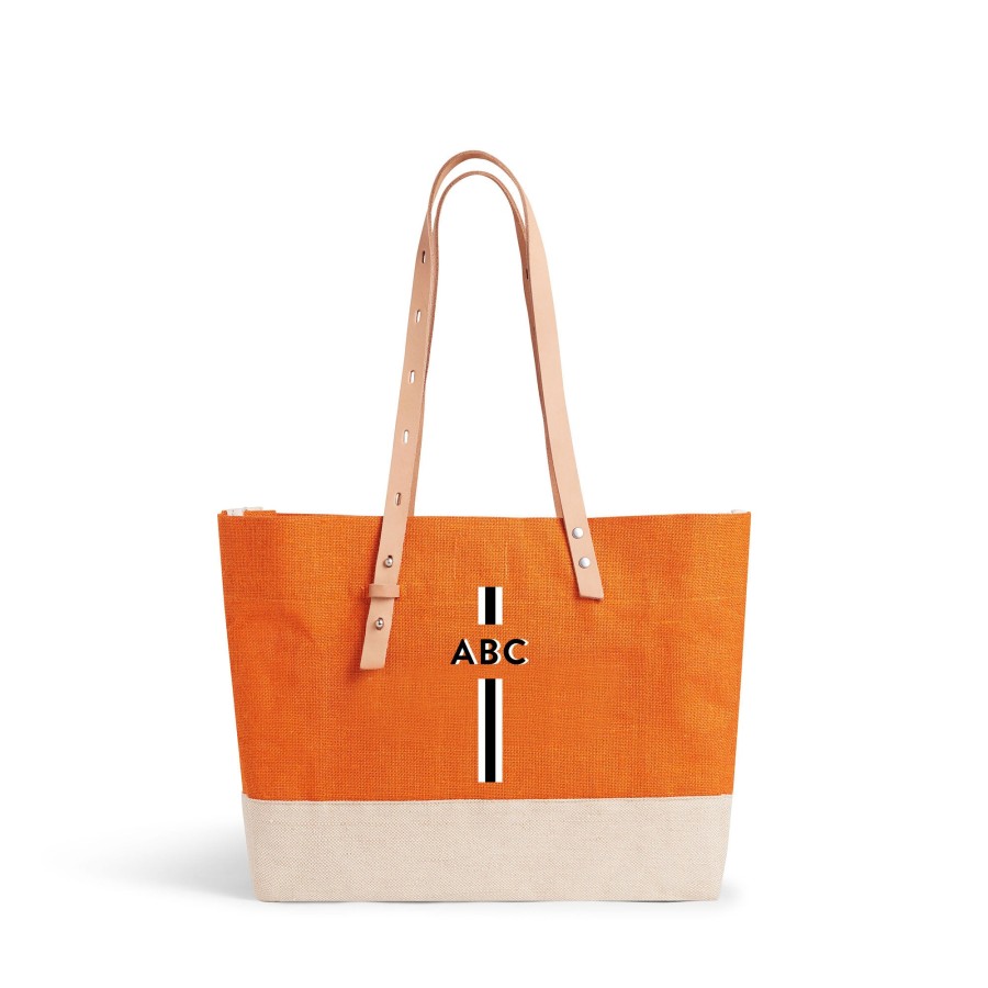 Medium | WeProduce Shoulder Market Bag In Citrus With Monogram