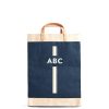 Large | WeProduce Market Bag In Navy With Monogram